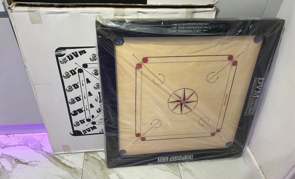 DVM Carrom Board Set with Coins & Striker 3 Inch -12 mm Ply  | 89cm  -35 Inches