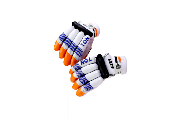 TON 999 Batting Gloves for Youth | Full Leather Palm, Durable Cricket Glove - LH