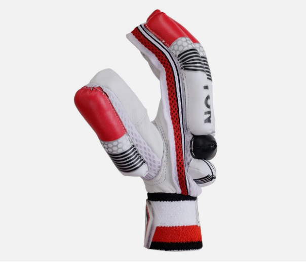 TON Elite Batting Gloves for Boys | Durable Calf Leather Palm | Secure Fit