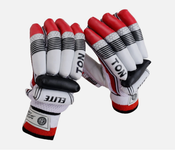 TON Elite Batting Gloves for Boys | Durable Calf Leather Palm | Secure Fit - LH