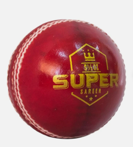 TON Super Leather Cricket Ball | Hand‑Stitched, Tournament Grade Adult Size (Red)