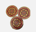 Hindu Diwali Auspicious Rangoli Art Square Sticker Holographic Fleck Approx 25cm