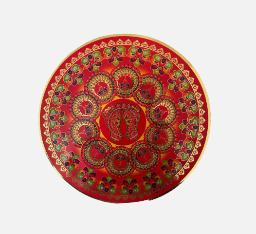 Beautiful Holographic Rangoli Round Indian Mandala Sticker | 35cm | Premium