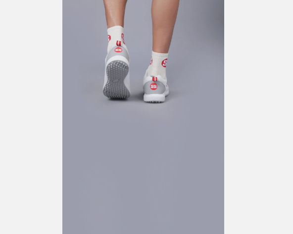 SS Ton White Edition Cricket Shoes with Spikes – Lightweight, Durable, UNISEX