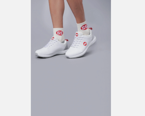 SS Ton White Edition Cricket Shoes with Spikes – Lightweight, Durable, UNISEX