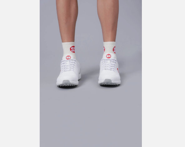 SS Ton White Edition Cricket Shoes with Spikes – Lightweight, Durable, UNISEX