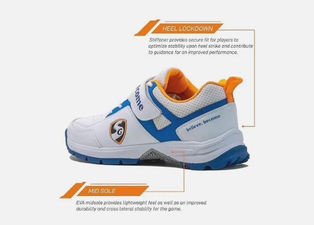 Cricket Shoes - SG Century 6, Designed to Elevate Your Game to New Heights | UK8