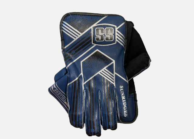 Wicket Keeping Gloves  - SS College | Youth | Pair | Cricket | Blue