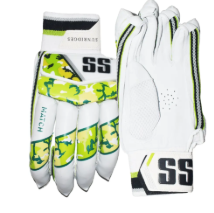 SS Cricket Batting Gloves - Match | Adult | Men | White and Green | Pair