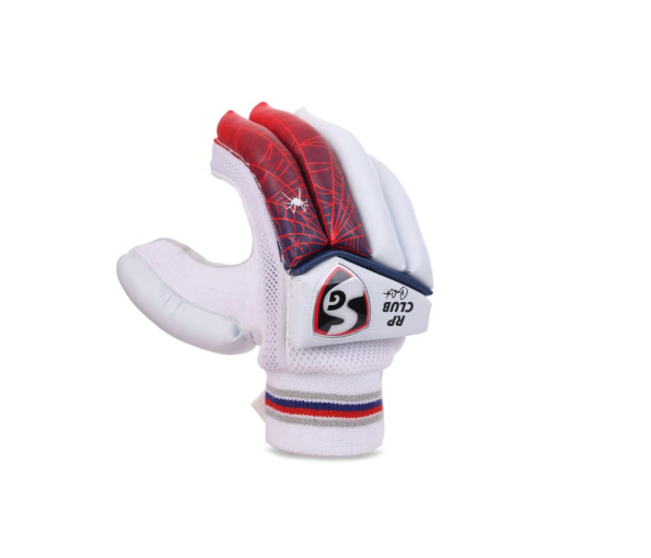 Cricket Batting Gloves SG RP Club RH | Adults | White | One Pair | Unisex