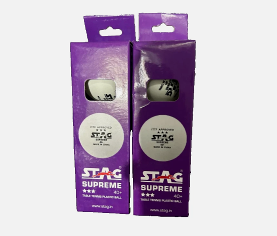 Table Tennis Balls - STAG SUPREME | Quantity - 1 (Pack of 3) | White | 3 Star