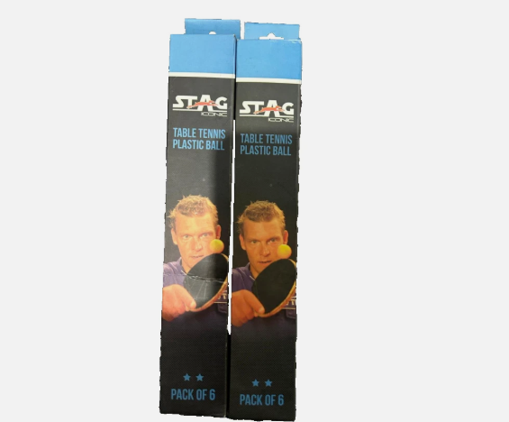 Balls | Table Tennis | STAG ICONIC | Quantity 1 (Pack of 6) | 1 or 2 Star