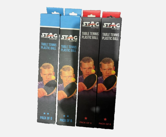Balls | Table Tennis | STAG ICONIC | Quantity 1 (Pack of 6) | 1 or 2 Star