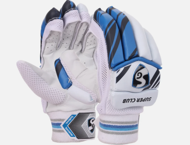 SG Batting Gloves - Super Club RH | One Pair | Blue & White