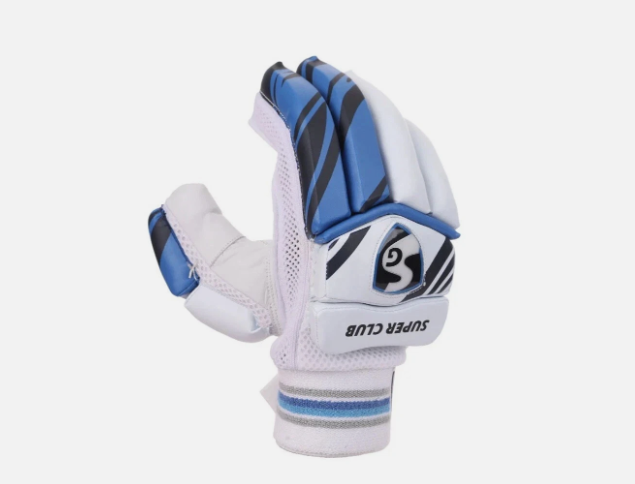 SG Batting Gloves - Super Club RH | One Pair | Blue & White