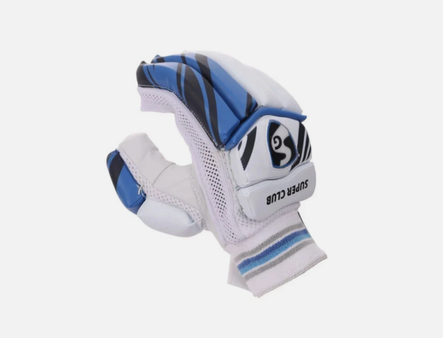 SG Batting Gloves - Super Club RH | One Pair | Blue & White