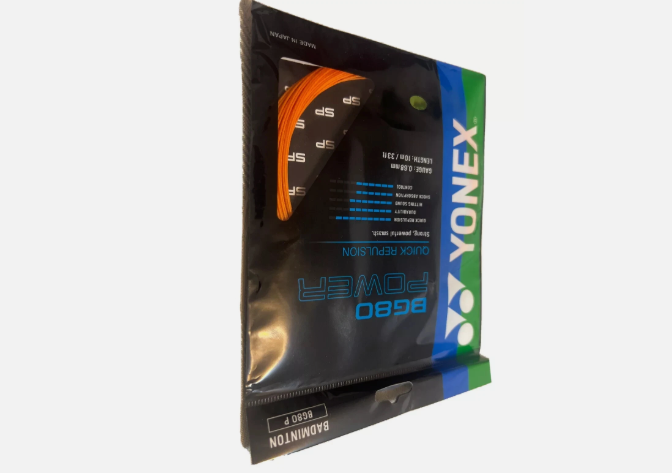 YONEX BG 80 Power Badminton String -0.68 | 10 m | Orange | Quick Repulsion