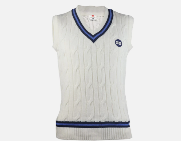 SS Supreme Cricket Sweater | Mens | XL | White and Blue