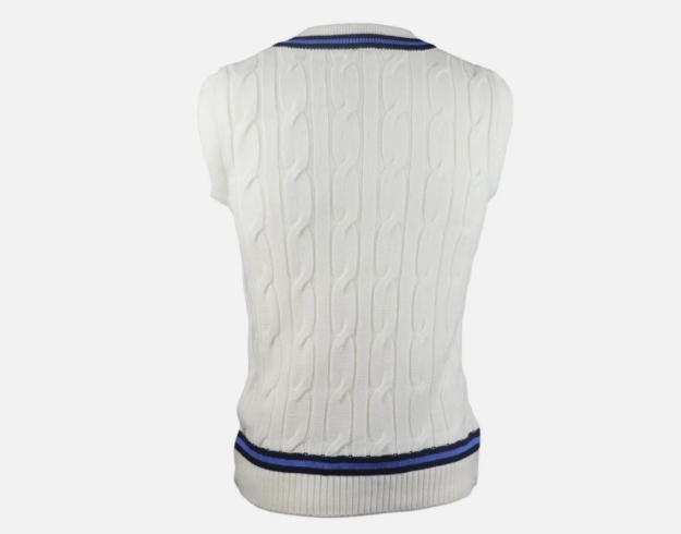 SS Supreme Cricket Sweater | Mens | XL | White and Blue