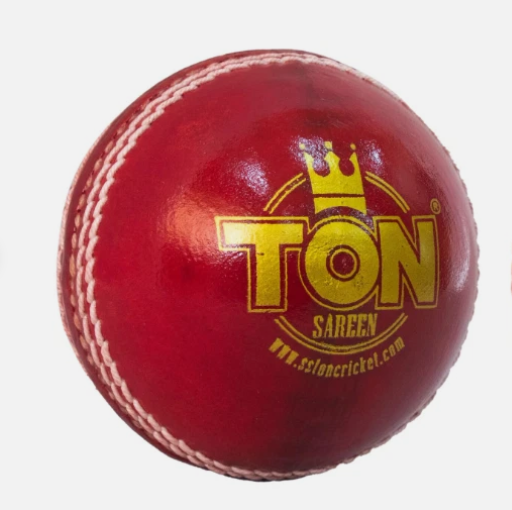 TON Super Leather Cricket Ball | Hand‑Stitched, Tournament Grade Adult Size (Red)