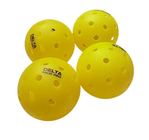 HNDRD Delta P500 PRO | Outdoor Performance Pickleballs | Set of 4 Balls (Yellow)