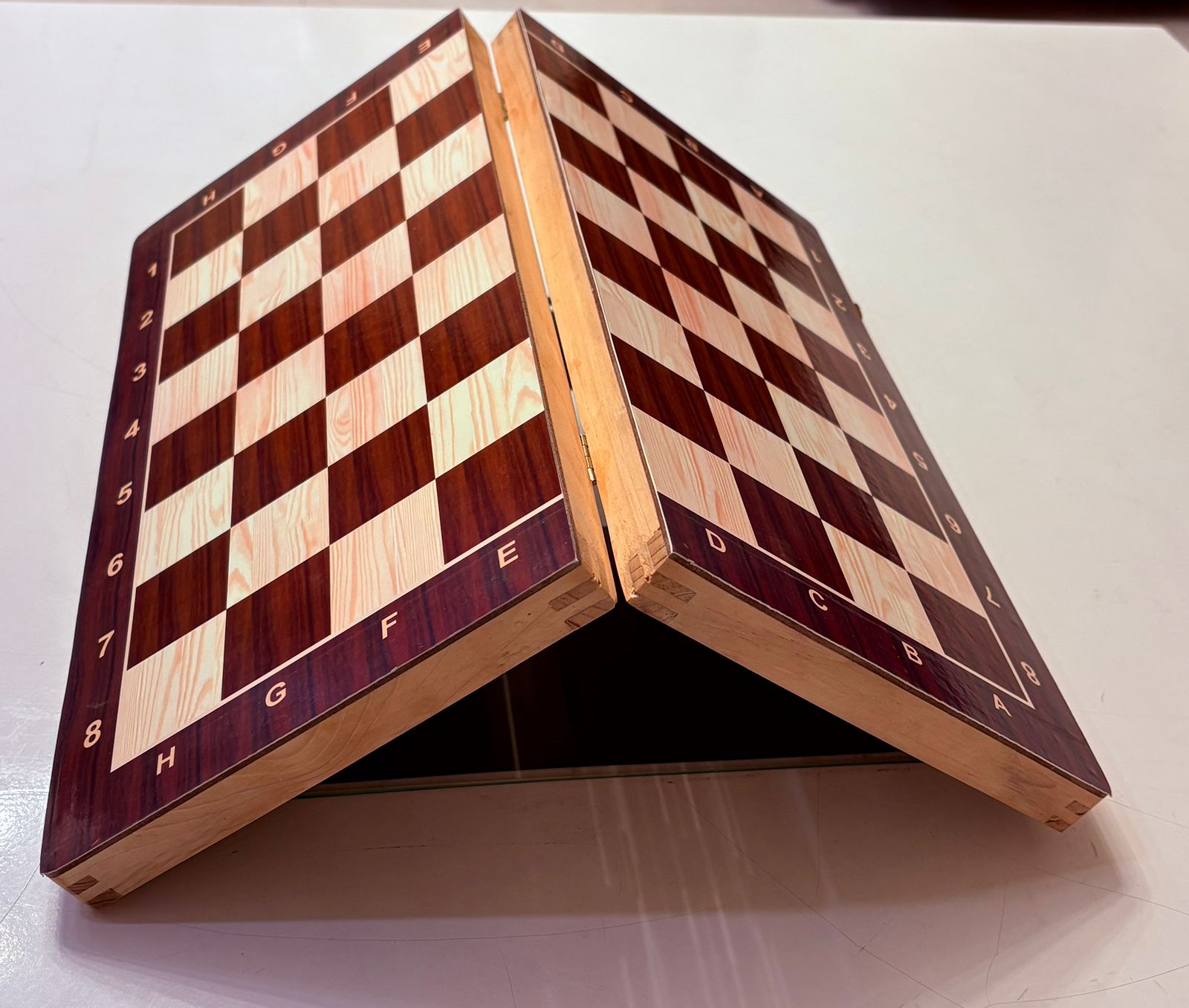 Wooden foldable Chess Board with 32 Pcs | Portable Travel Chess Set