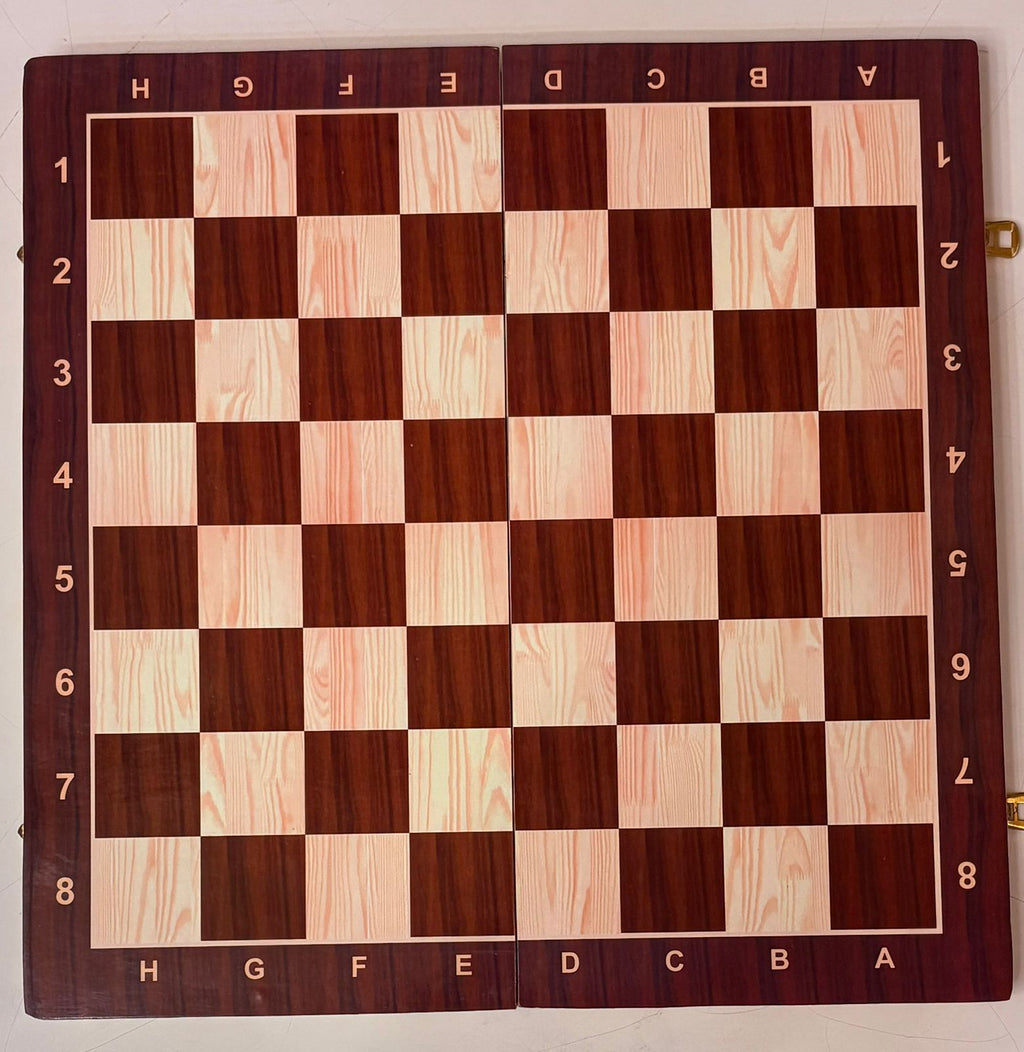Wooden foldable Chess Board with 32 Pcs | Portable Travel Chess Set