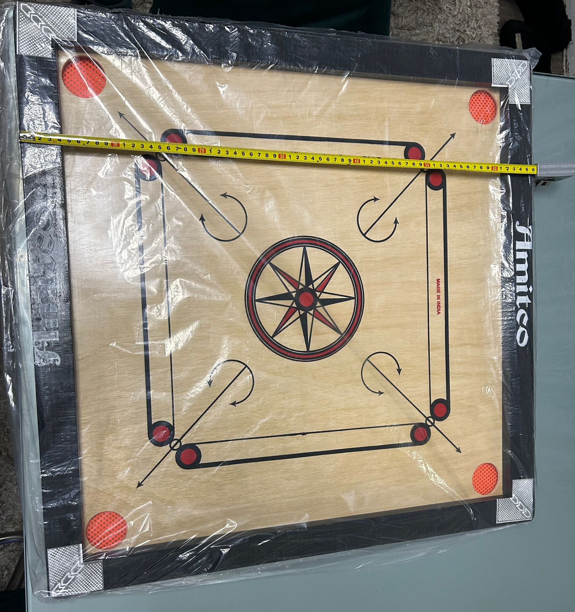 Carrom Board with 1.5 Inch Frame | Smooth & Fast Play | Striker and Coins- 66 Cm