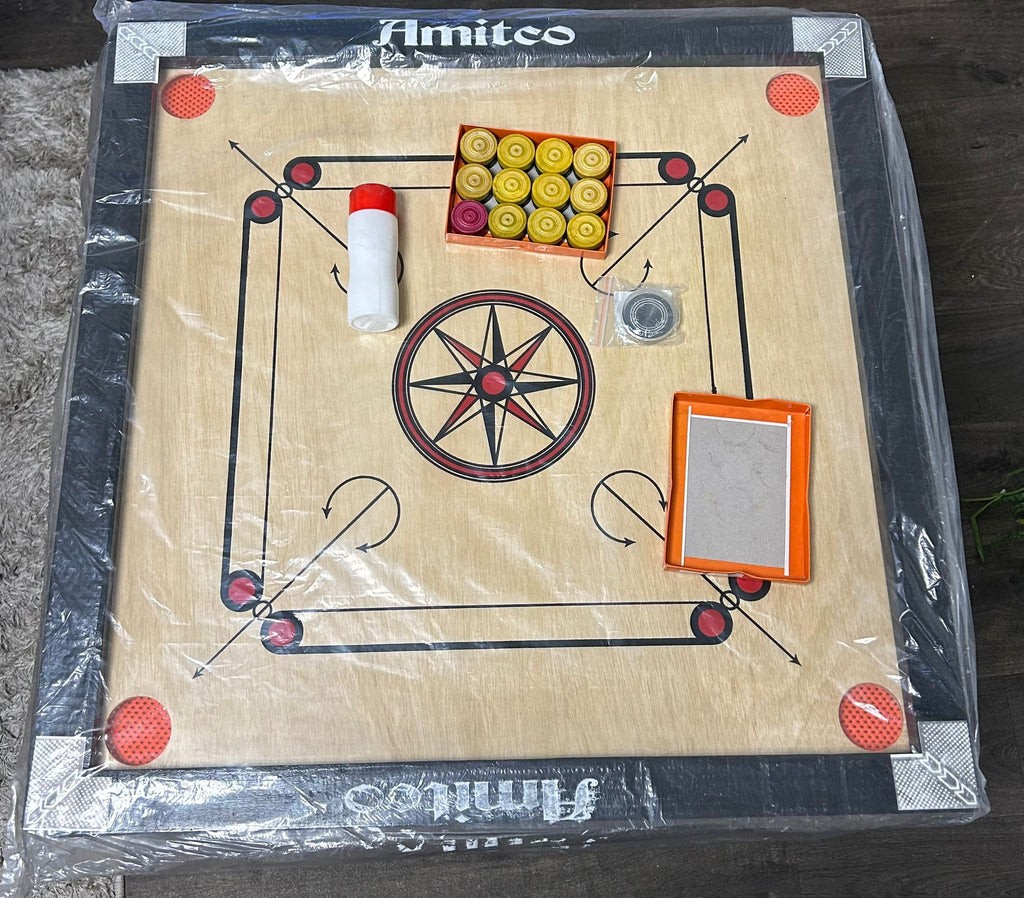 Carrom Board with 1.5 Inch Frame | Smooth & Fast Play | Striker and Coins- 66 Cm
