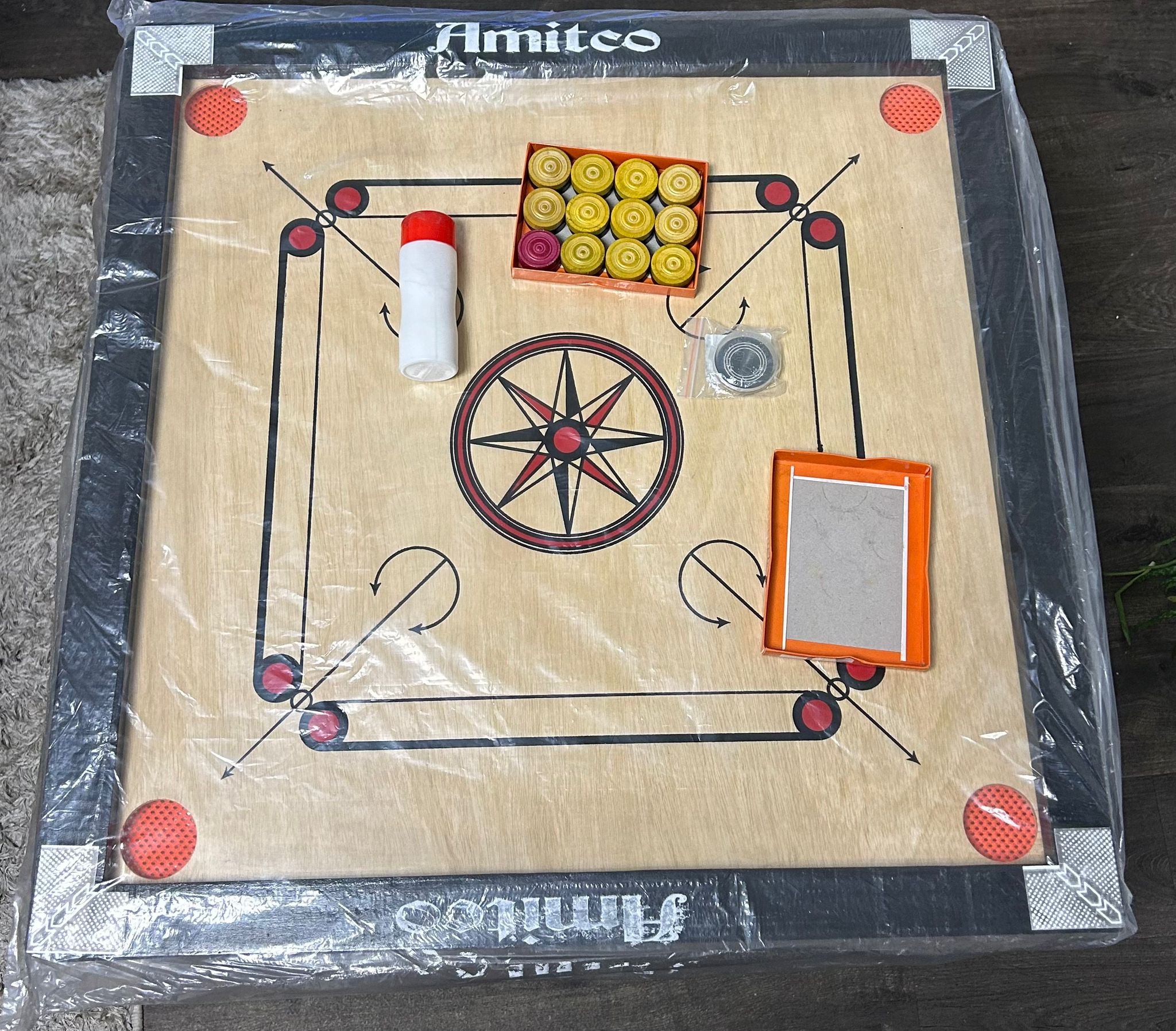 Carrom Board with 1.5 Inch Frame | Smooth & Fast Play | Striker and Coins- 66 Cm