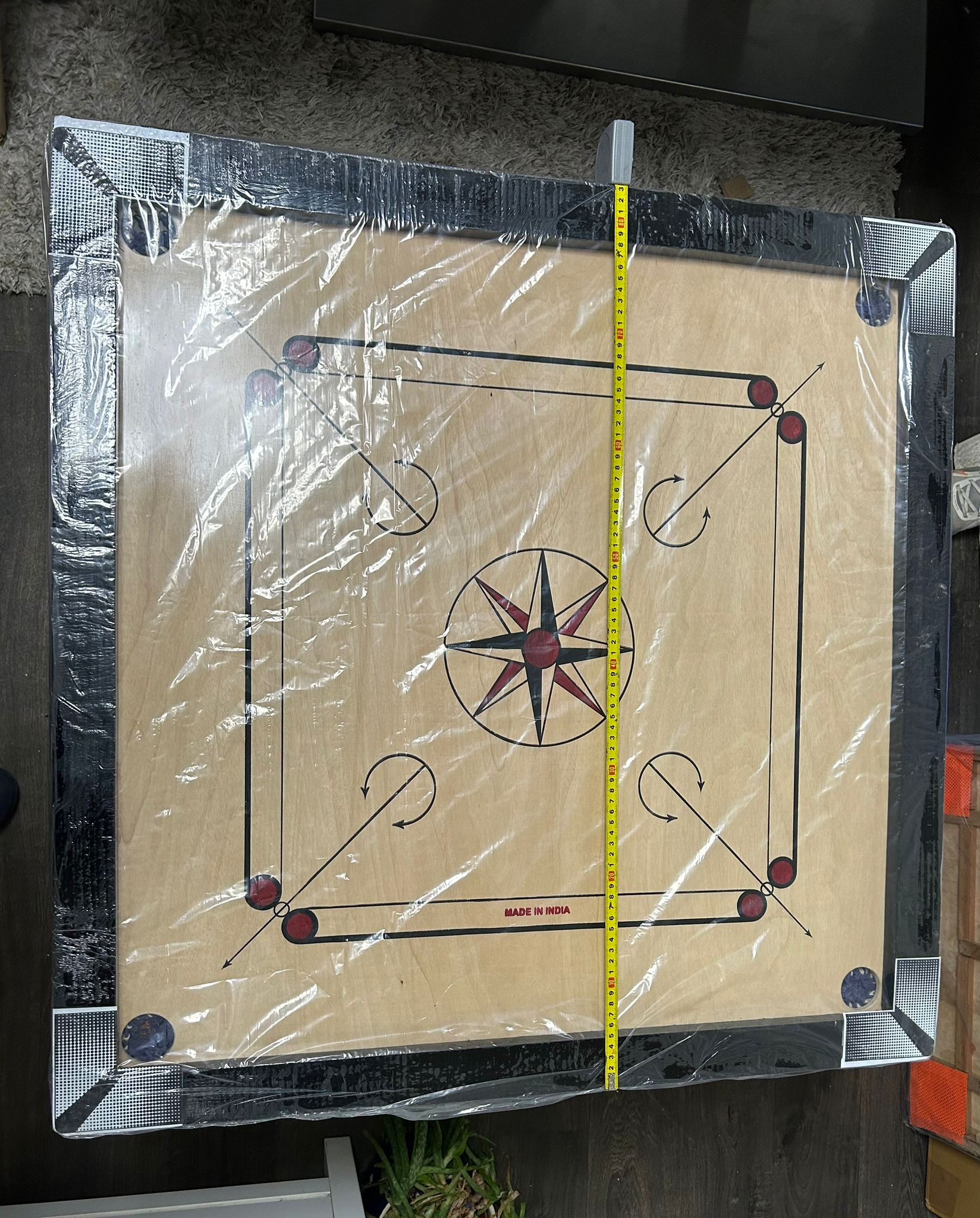 Carrom Board Set with Coins & Striker-2 Inch  | Durable Wooden Board - 83cm