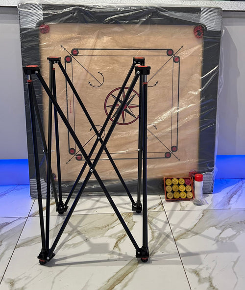 Carrom Board Set with Coins & Striker 3 Inch  | Durable Wooden Board - 89cm