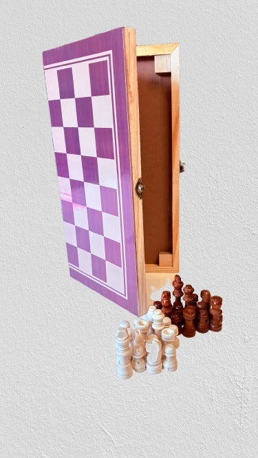 Wooden Chess Set with Handcrafted Wooden Pieces | Classic Strategy Board Game